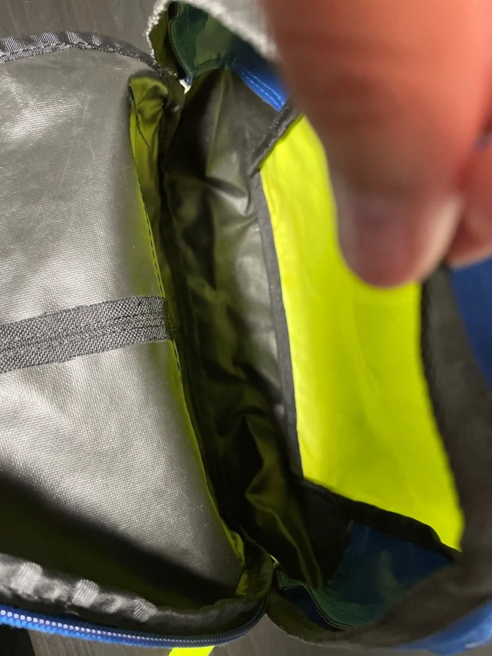 Nike‎ Black and Blue Mini Backpack with Neon Yellow Straps